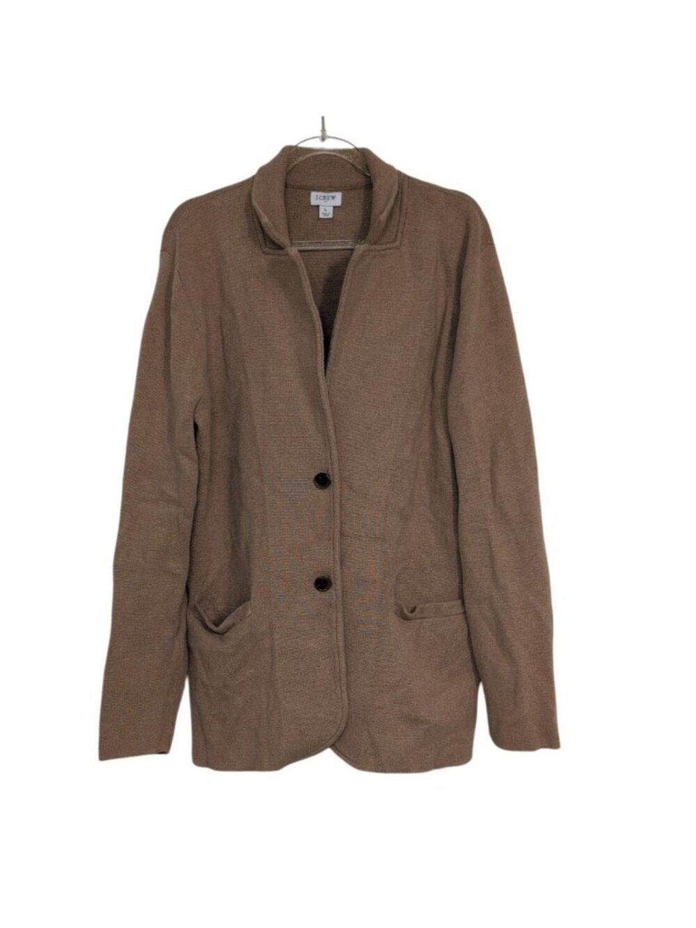 J Crew Factory Sweater Blazer Womens Size Large Heather Acorn Academia Office